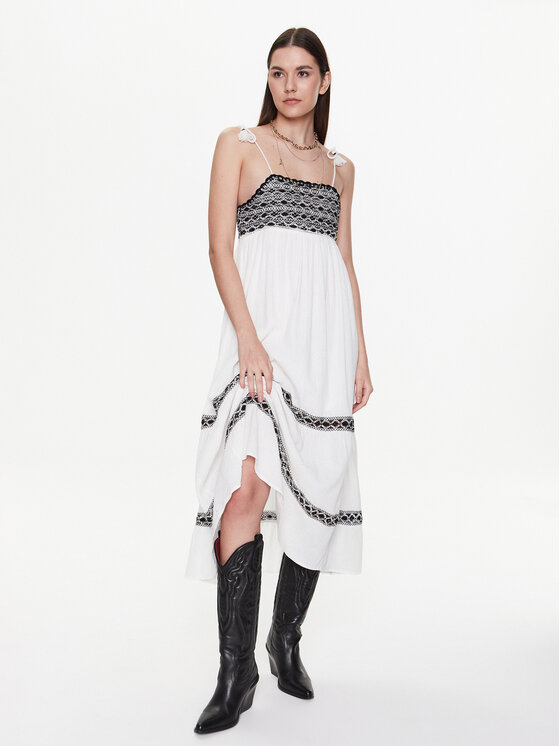 Pepe Jeans Pepe Jeans Kasdieninė suknelė Ariel PL953230 Écru Regular Fit