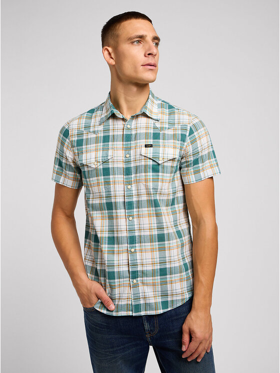 Koszula, rozmiar S, Zielone, SS WESTERN SHIRT
