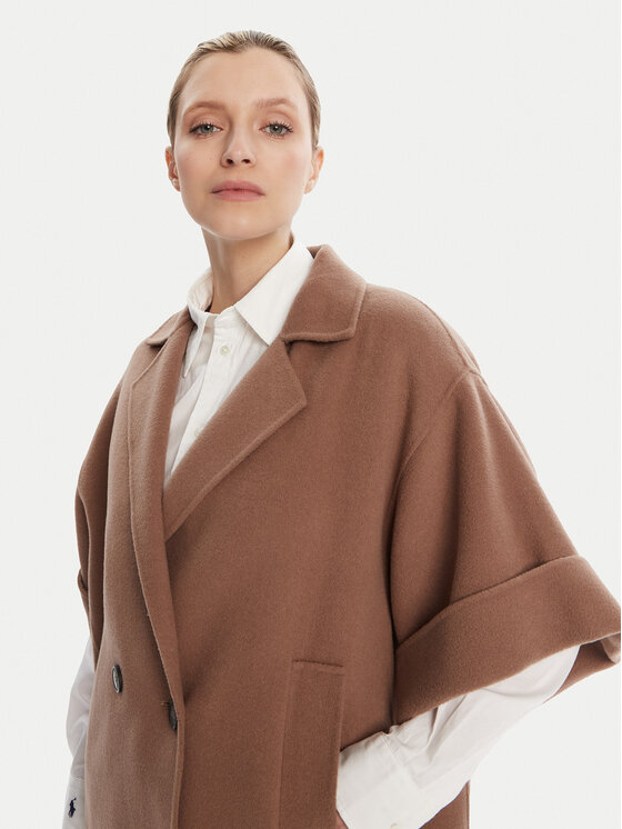Weekend Max Mara Weekend Max Mara Gyapjú kabát Pera 2525086021 Barna Regular Fit