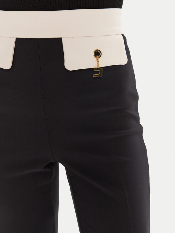 Elisabetta Franchi Elisabetta Franchi Παντελόνι υφασμάτινο PA-T01-56E2-V340 Μαύρο Regular Fit