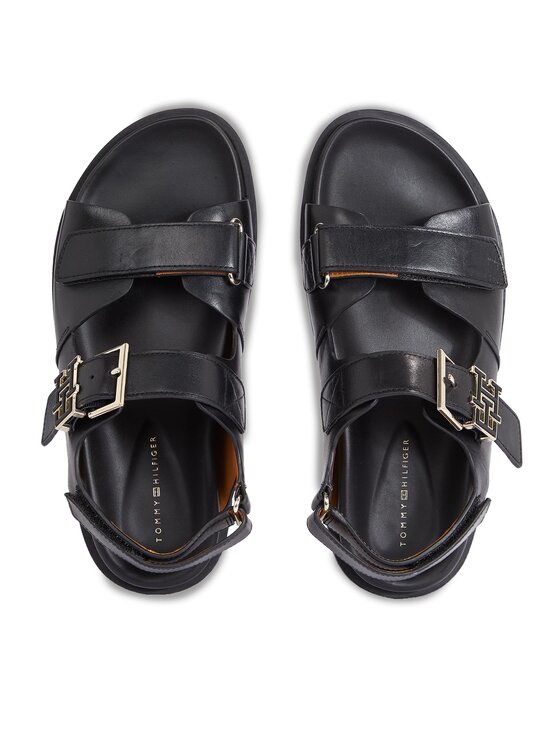Tommy Hilfiger Tommy Hilfiger Sandaalid Th Hardware Lthr Sporty Sandal FW0FW07736 Must