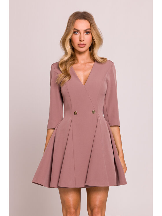 Made of Emotion Made of Emotion Sukienka koktajlowa M848 Brązowy Premium Fit