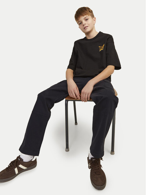 Jack&Jones Junior Jack&Jones Junior Hlače iz tkanine Kane 12261033 Črna Loose Fit