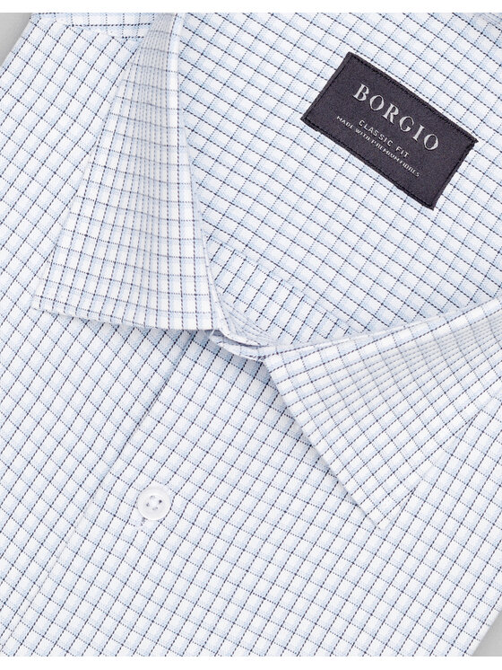 Borgio Borgio Koszula 00455 Niebieski Classic Fit
