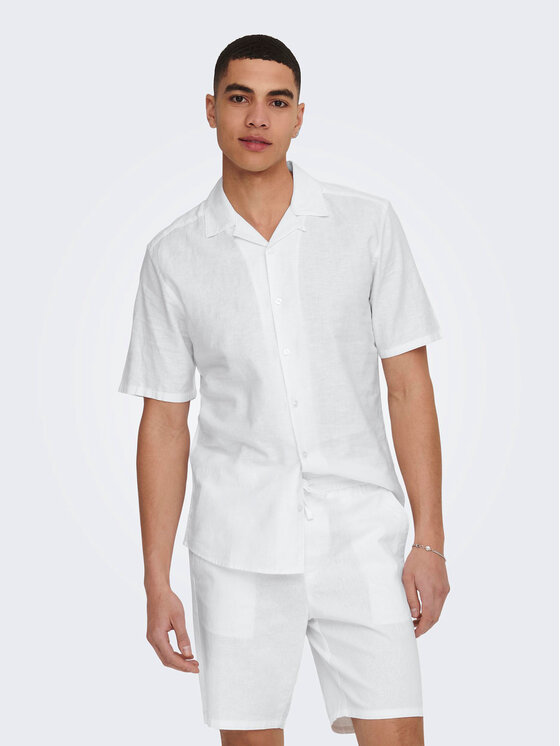 Only & Sons Only & Sons Ing Caiden 22025116 Fehér Slim Fit