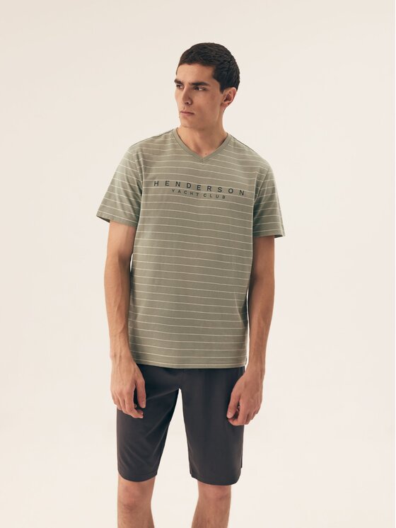 Henderson Henderson Piżama 42635 Zielony Regular Fit