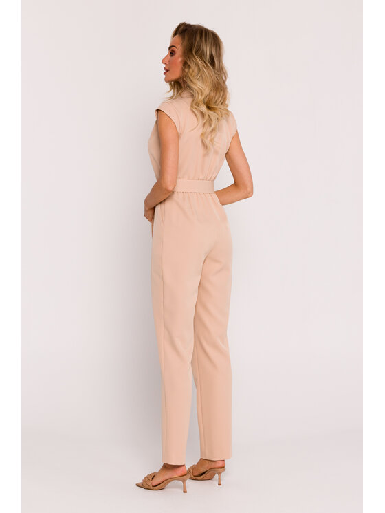 Made of Emotion Made of Emotion Kombinezon M780 Beżowy Generous Fit