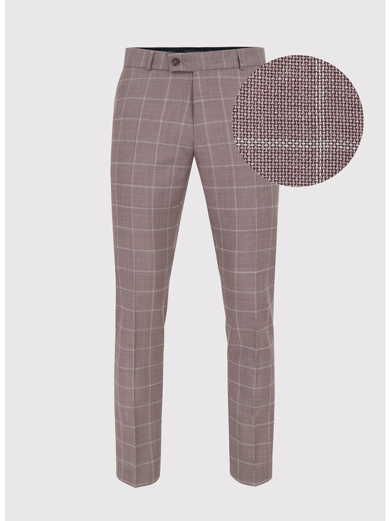 Pako Lorente Pako Lorente Spodnie garniturowe P22SP-6G-019 Różowy Slim Fit