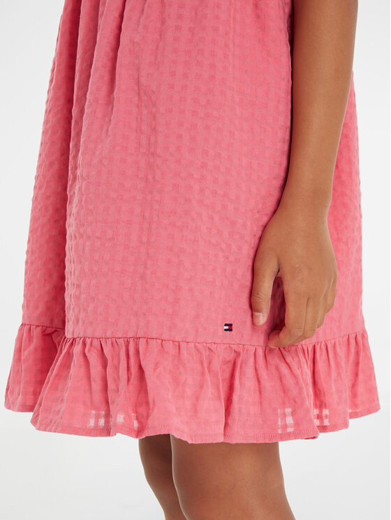Tommy Hilfiger Tommy Hilfiger Sommerkleid Gingham KG0KG07930 M Rosa Relaxed Fit