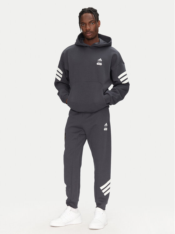 adidas adidas Majica dugih rukava Star Wars The Mandalorian™ JI5720 Siva Regular Fit