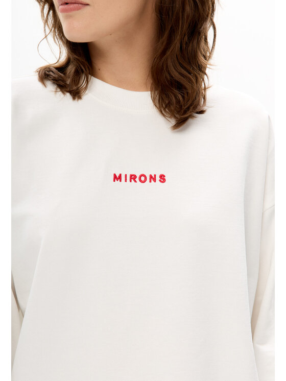 Mirons Mirons Longsleeve Print Biały Oversize