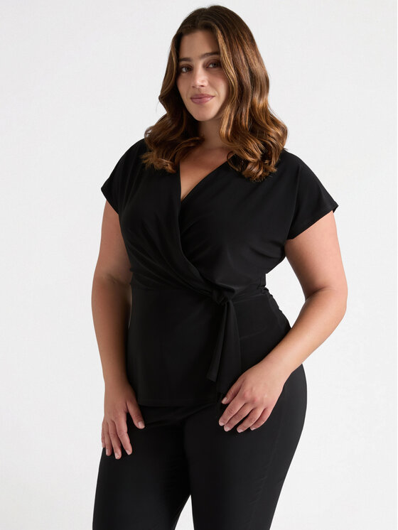 Fiorella Rubino Fiorella Rubino Bluzka G447L008234N033 Czarny Regular Fit
