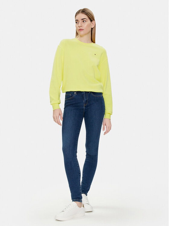 Tommy Hilfiger Tommy Hilfiger Bluza Flag WW0WW41246 Żółty Regular Fit