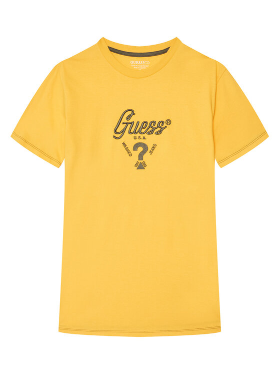 Guess Guess Póló L6GI06 K8HM4 Sárga Relaxed Fit