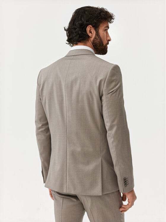 Evenemen Evenemen Garnitur Crocett Beżowy Slim Fit