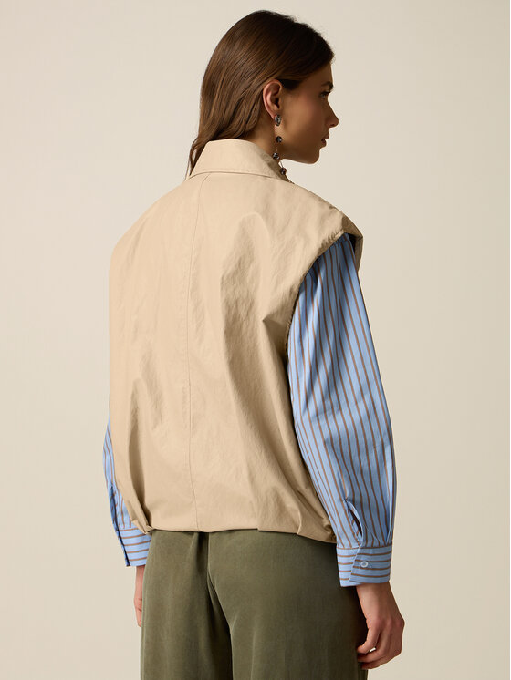 Oltre Oltre Giacca da abito R307J000357N002 Crema Over Fit
