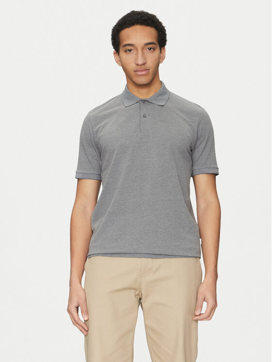 Selected Homme Selected Homme Polo marškinėliai 16095851 Pilka Slim Fit