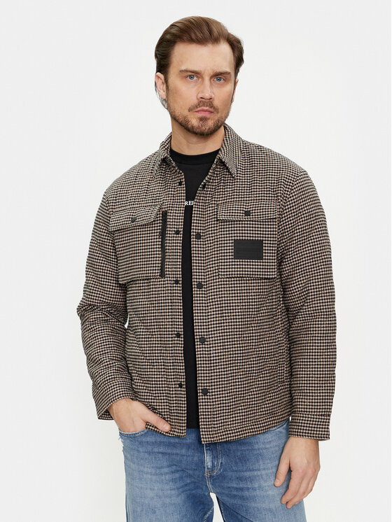 REPLAY REPLAY Риза-яке M8361A.000.52630 Кафяв Regular Fit