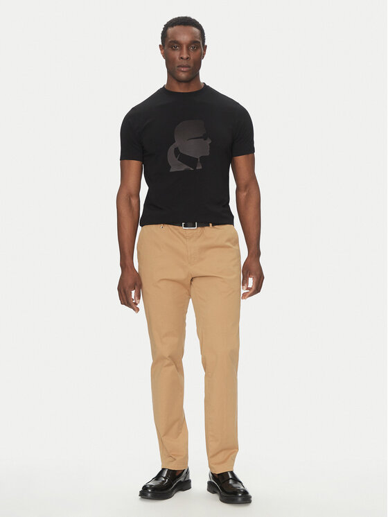 KARL LAGERFELD KARL LAGERFELD Marškinėliai 755054 552221 Juoda Regular Fit