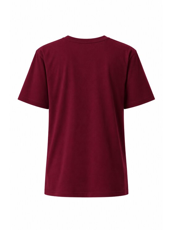 La Mania La Mania T-Shirt BONI 3 Bordowy Basic Fit