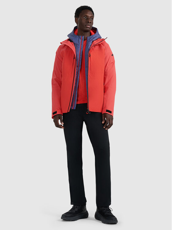 4F 4F Kurtka outdoor HALNY Pomarańczowy Regular Fit