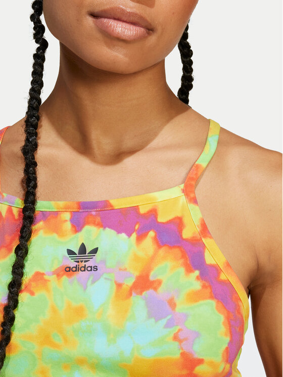 adidas adidas Sukienka letnia Tie-Dyed IY7594 Kolorowy Slim Fit