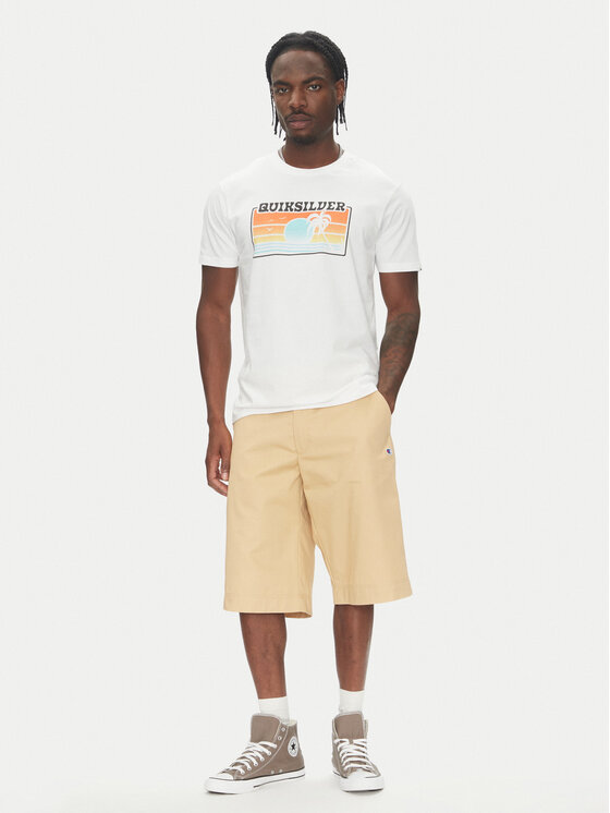 Quiksilver Quiksilver T-krekls EQYZT08065 Balts Regular Fit