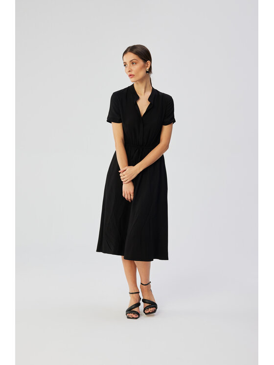 Stylove Stylove Večerní šaty S366 Černá Comfortable Fit