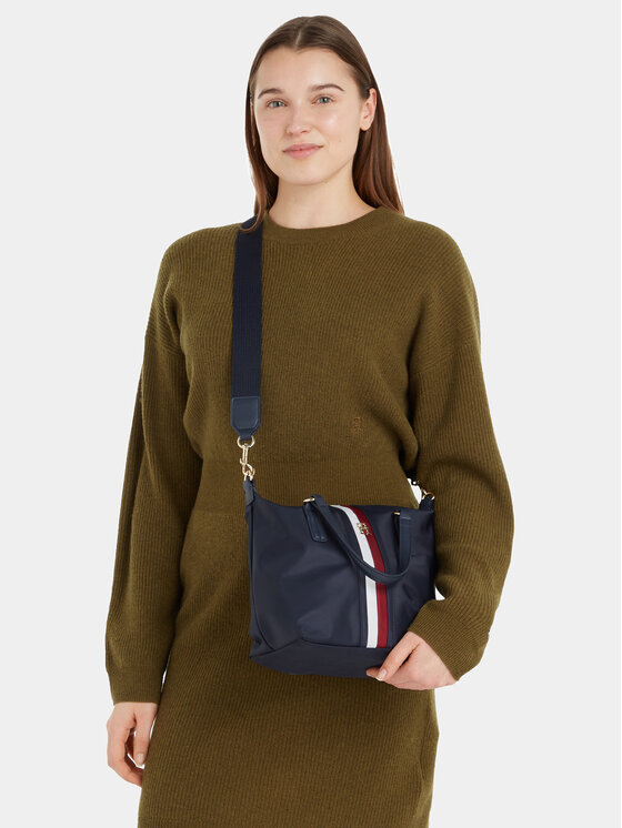 Tommy Hilfiger Small Brown Tote Women s handbags