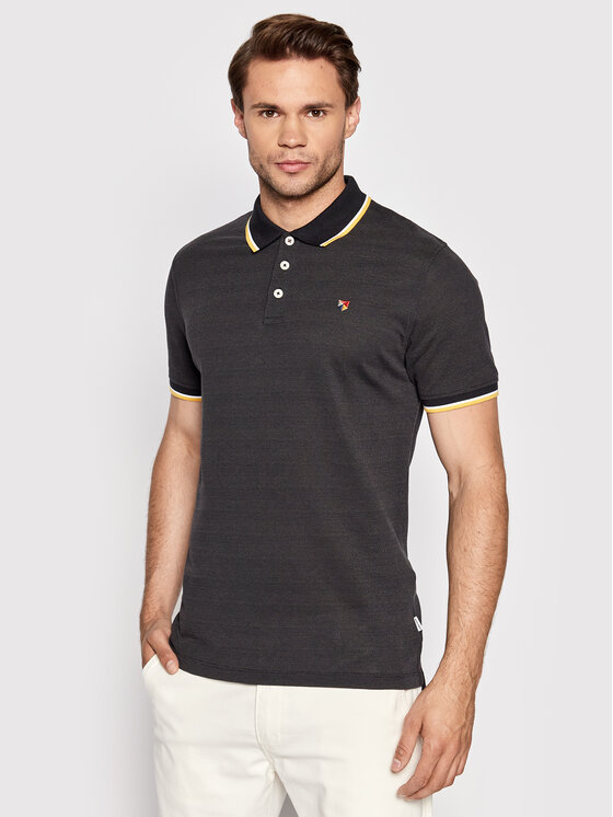 Jack&Jones PREMIUM Męskie Polo, rozmiar S, Czarne, Win 12169064