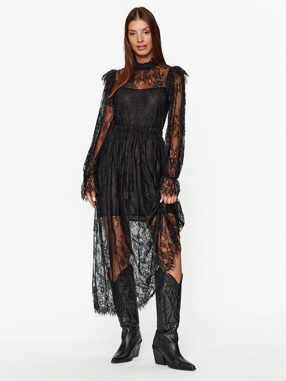 ViCOLO ViCOLO Коктейлна рокля TR0262 Черен Regular Fit