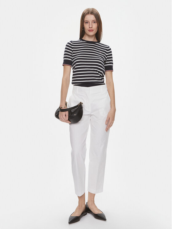 Tommy Hilfiger Tommy Hilfiger Chino hlače WW0WW40504 Bela Straight Fit