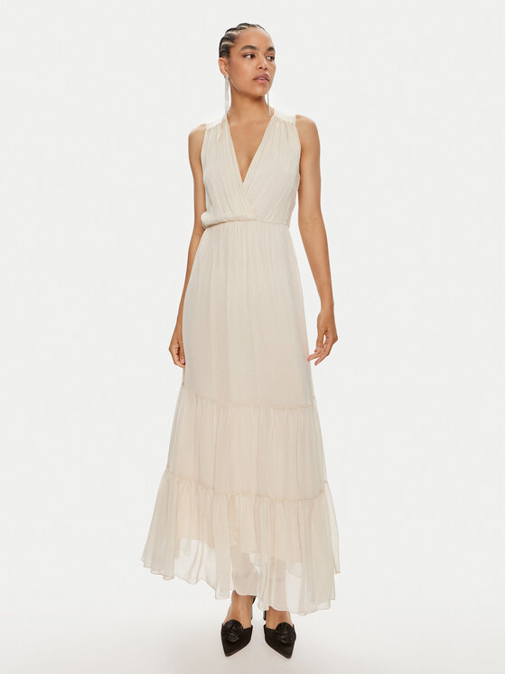 Haveone Haveone Sommerkleid AFF-L010 Écru Regular Fit
