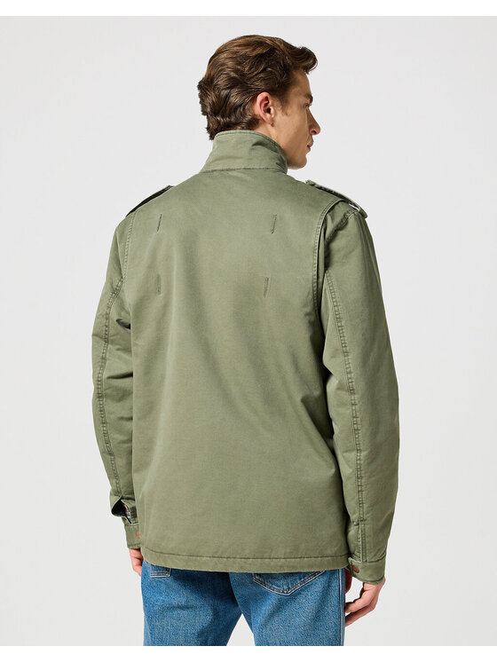 Wrangler Wrangler Kurtka zimowa FIELD JACKET DUSTY Zielony Regular Fit