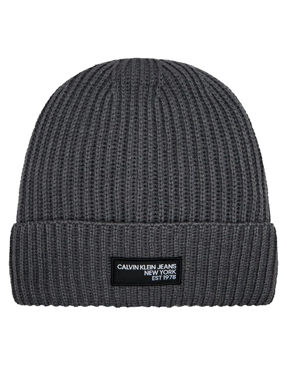 Calvin Klein Jeans Cepure Seasonal Patch Beanie K50K511430 Pelēks