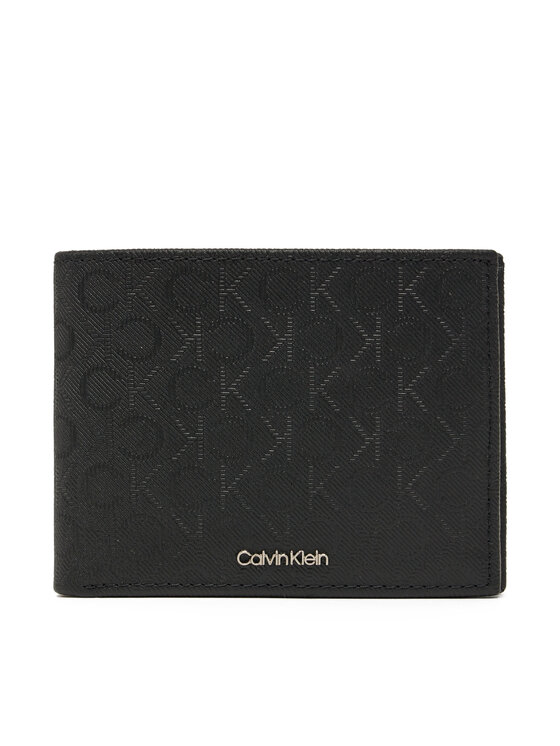 Calvin Klein Veľká pánska peňaženka Trifold 10Cc W/Coin K50K512684 Čierna