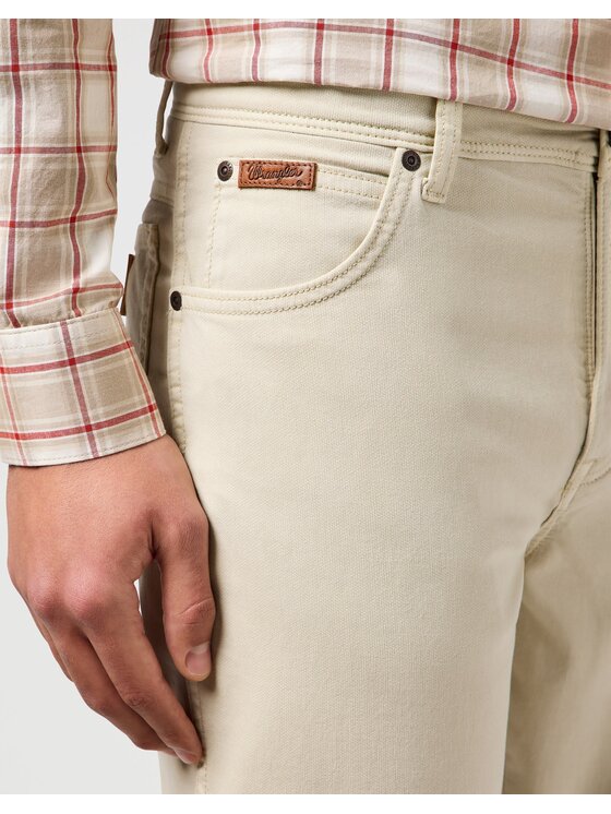 Wrangler Wrangler Spodnie materiałowe TEXAS Beżowy Straight Fit