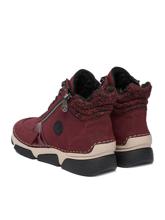 Rieker Rieker Schnürschuhe 45960-35 Dunkelrot
