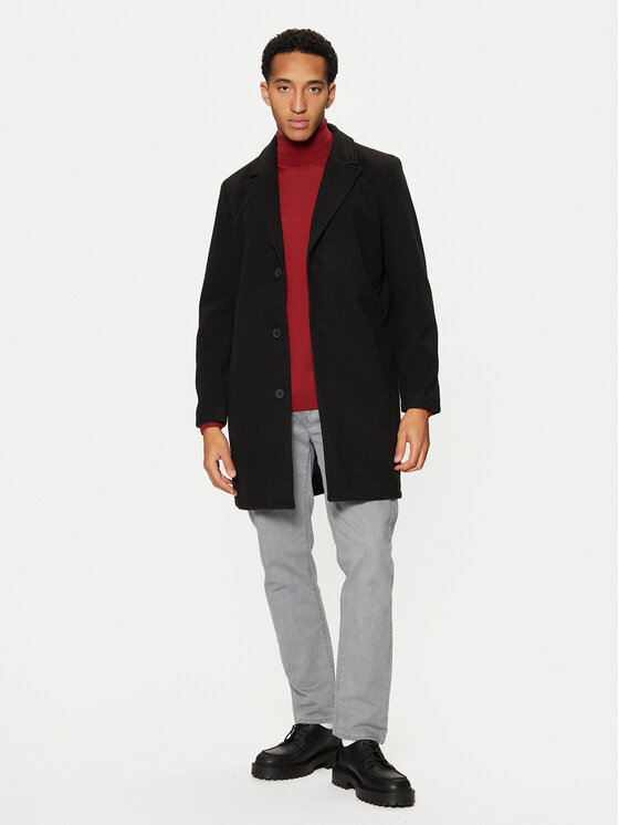 Brave Soul Brave Soul Kevad-sügis mantel MJK-AUGUSTINEBLK Must Regular Fit