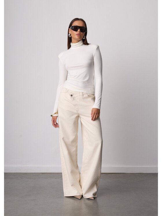 Le Collet Le Collet Bluzka LIO Écru Custom Slim Fit