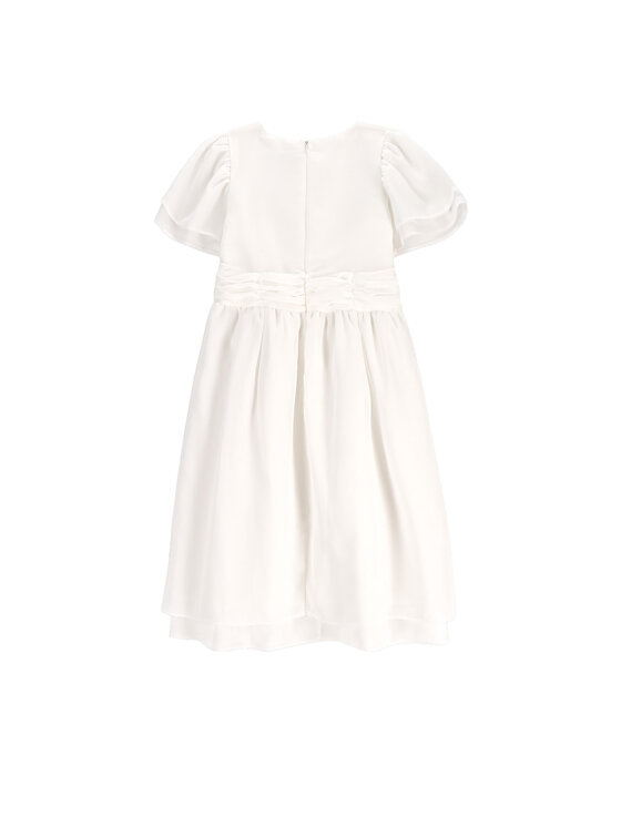 Coccodrillo Coccodrillo Elegantní šaty WC5128212EJG Écru Regular Fit