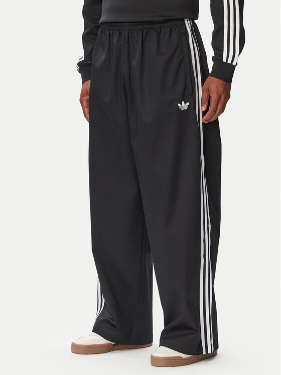 adidas Pantaloni trening Adicolor SST Cotton Twill KR1387 Negru Relaxed Fit