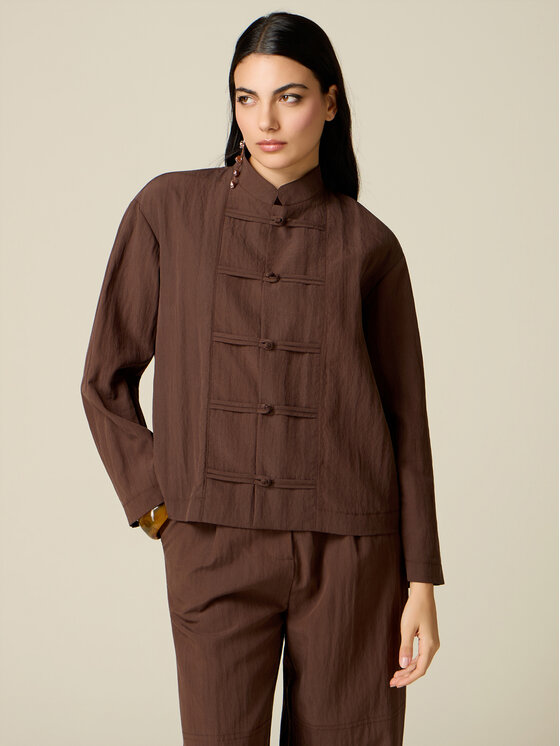 Oltre Oltre Giacca da abito R023J000372N032 Marrone Baggy Fit