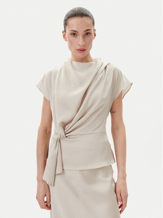 Bruuns Bazaar Blúzka Acacia BBW4427 Béžová Regular Fit