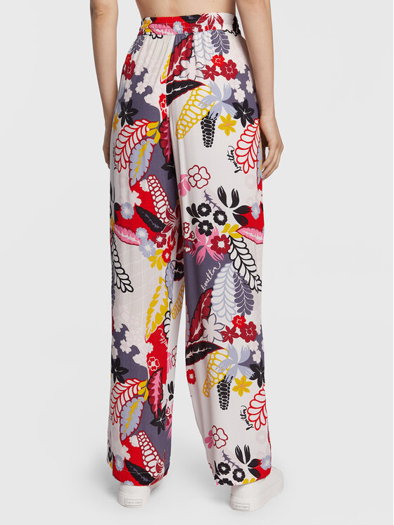 United Colors Of Benetton United Colors Of Benetton Pantaloni din material 4OAKDF01I Colorat Relaxed Fit