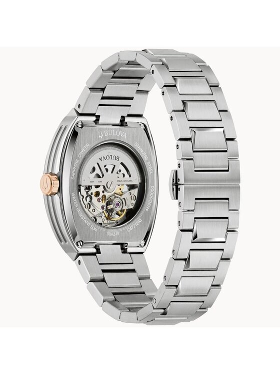 Bulova Bulova Zegarek 98A319 Srebrny