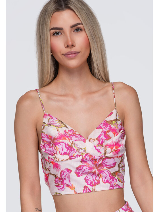 Ombre Ombre Top OW-TS-E0080 Różowy Slim Fit