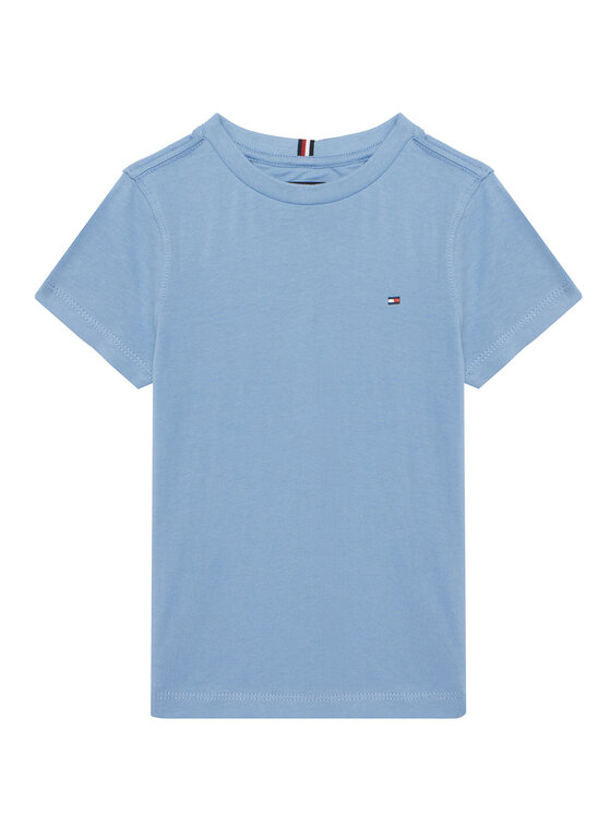 Tommy Hilfiger T-Shirt Essential KB0KB06879 S Błękitny Regular Fit