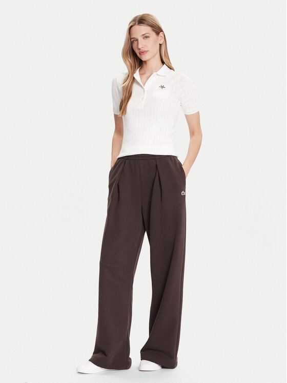 Lacoste Lacoste Palazzo nadrágok XF5248 Barna Wide Leg