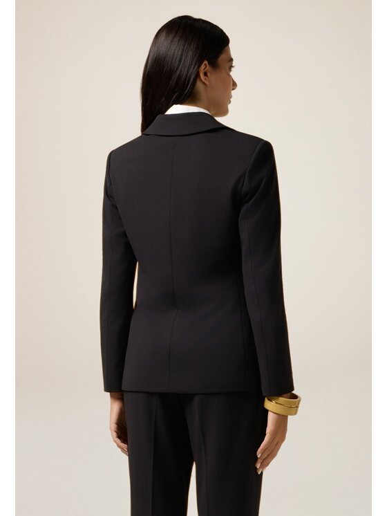 Oltre Oltre Giacca di transizione Q784R004565N0Z3 Nero A-Line Fit